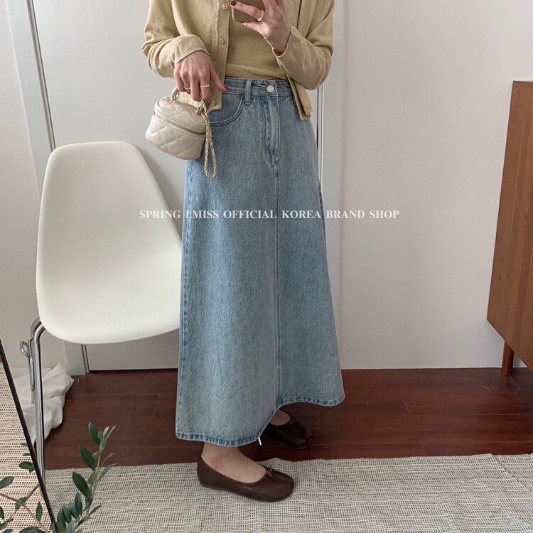 New year in early spring! [Imiss] fashionable, simple and versatile denim skirt (only denim skirt) cx7918# LSW