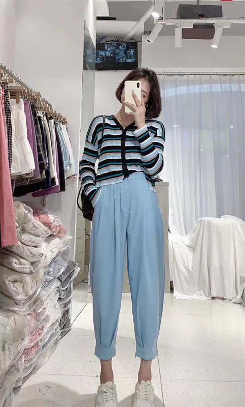 goods in stock! New in early summer! [misu +] Korean style net commuter casual pants 9220# ZZL