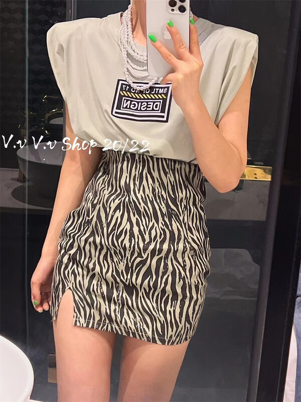 [v.v] Korean zebra slim skirt 7195# cqw
