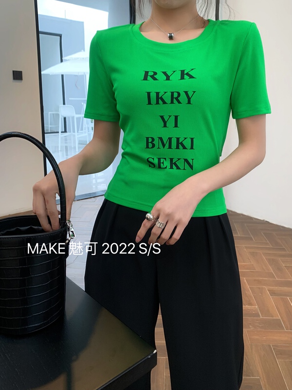 New in early summer! [make Meike] high level spice girl back hollowed out blouse 50041# XJ