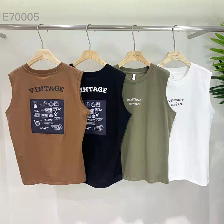 New year in early spring! [Yeji] crew neck letter printed vest e70005# ZZL