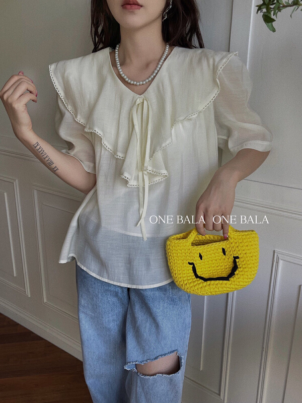 [one Bala] sweet, gentle and versatile shirt 1181# hjy