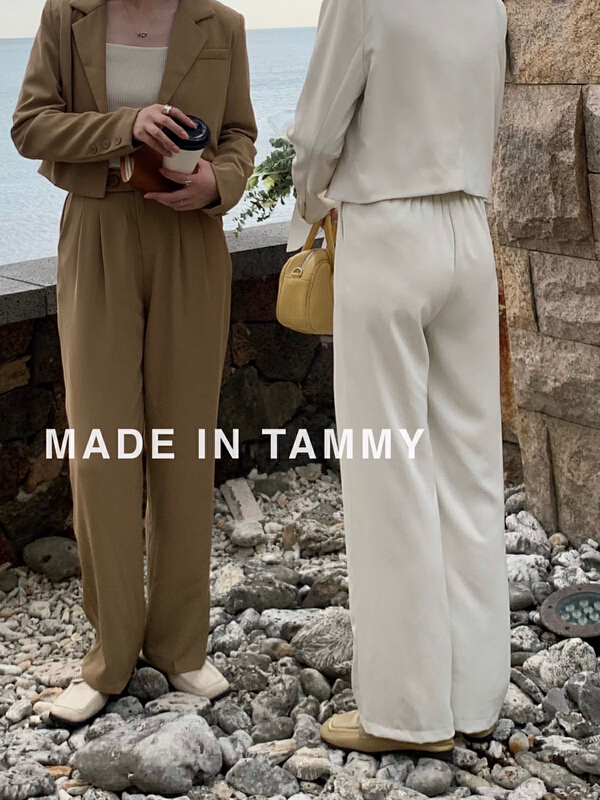 現貨!【TAMMY】都市通勤簡約風寬鬆西褲  50822#  L
