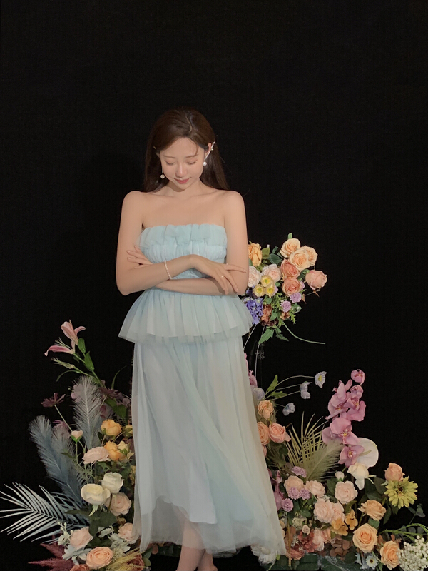 [u Nara] Korean versatile mesh skirt (excluding top) 81123b# WPL