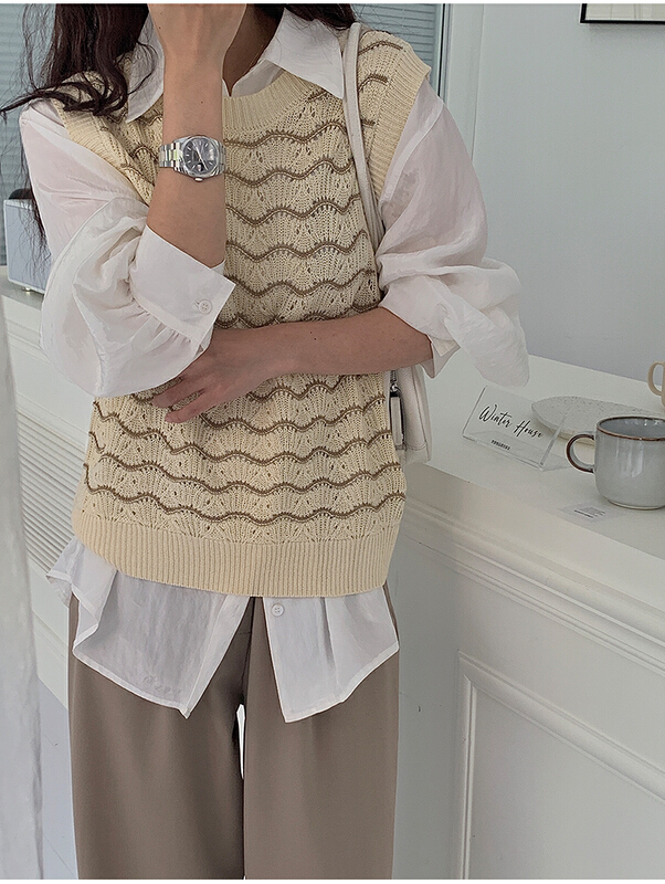 [the mind] ins Han Feng Shui corrugated vest 71019# jhy