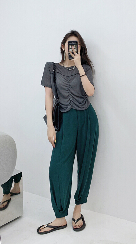 [Xi Xi] little woman lady basic versatile short sleeve T-shirt ys0961# ozq