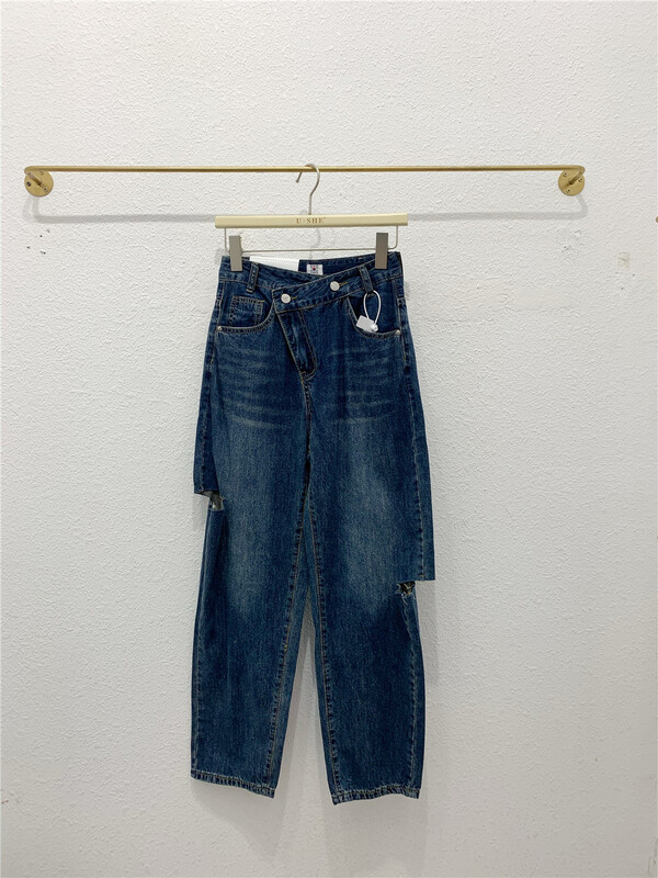 [u.she] Korean loose cut jeans 6772# cqw
