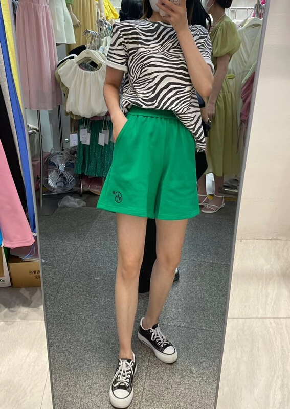 [kakajia] versatile slim embroidery casual shorts 9100# ozq