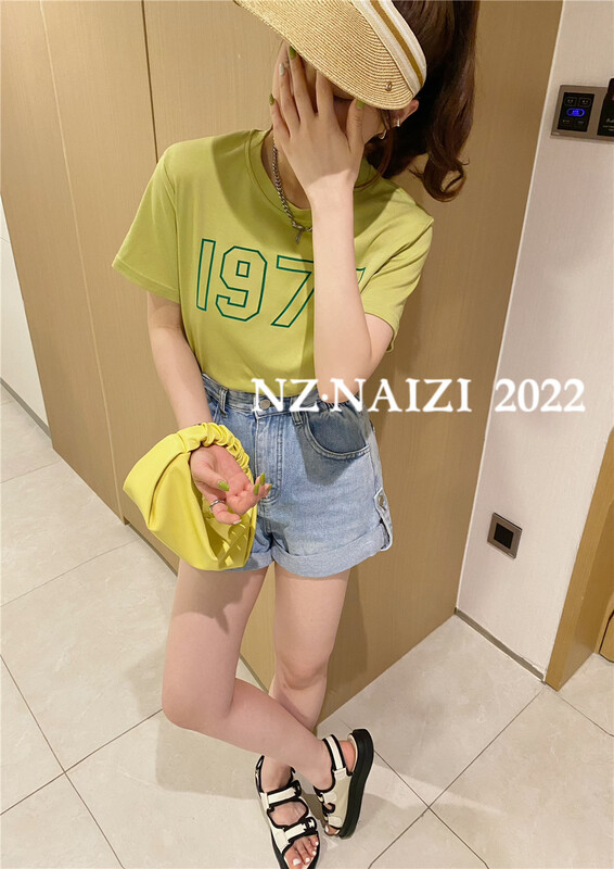 【奈子】圓領寬鬆印花短袖T恤  8083#  OZQ