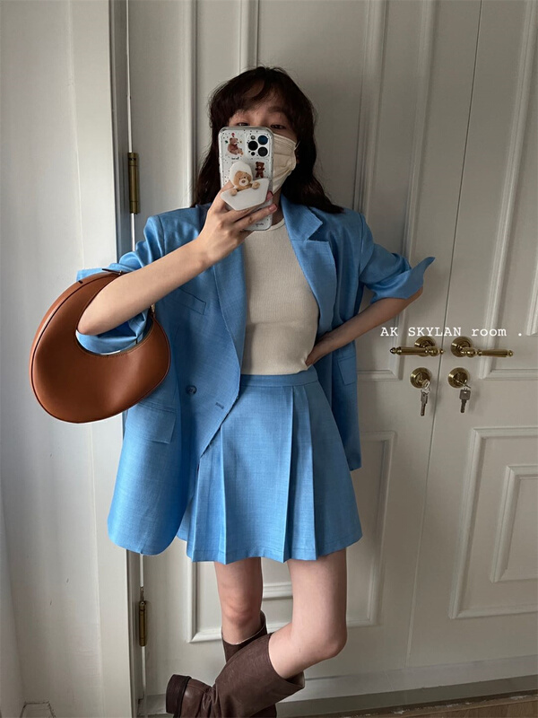 goods in stock! New in early summer! [A.K skylan] Korean simple suit + A-line skirt suit 82555-1-2# zxl