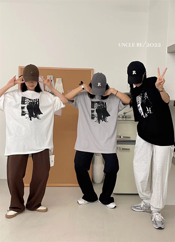 New year in early spring! [UNC be] crew neck versatile loose short sleeve T-shirt 2018# XYY
