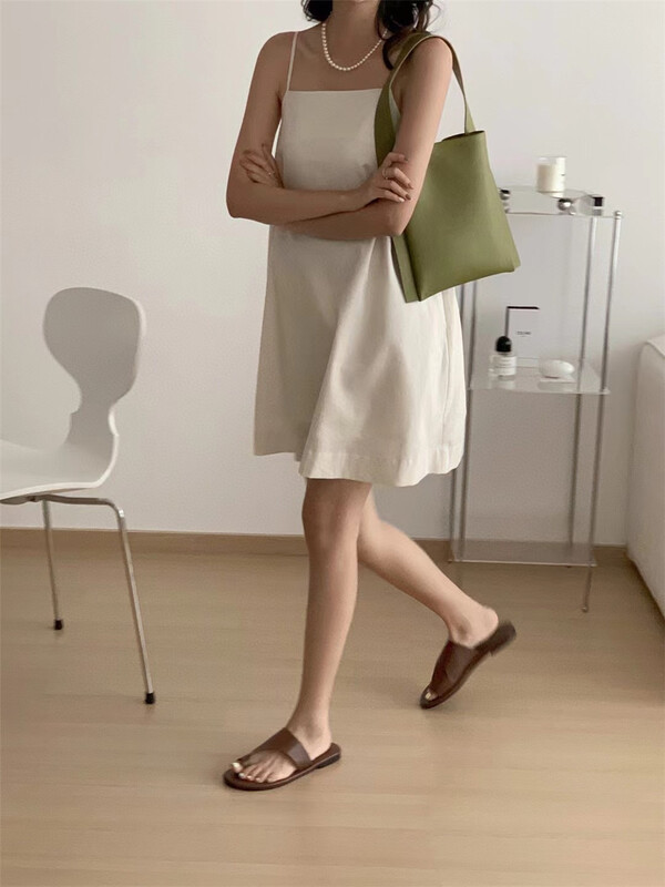 [in by in] gentle wind suspender net color dress 0836# zjy