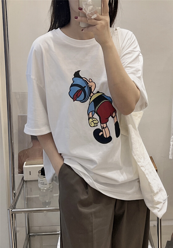 New in early summer! [Selene] boys' head print short sleeve T-shirt 5624# CSX