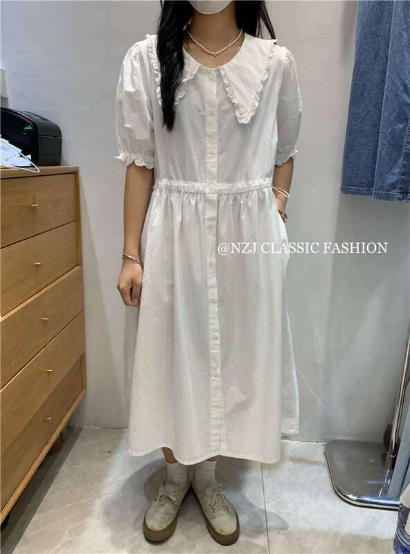 Recommended by the owner! [NZJ] Korean single breasted minority dress 830086# L