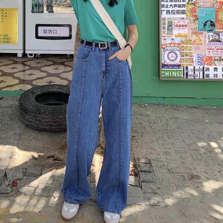 [honey-5kg] high waist comfortable Korean jeans (without belt) 1967# ll