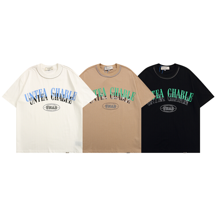 Men's and women's printed zund# short sleeve T-shirt