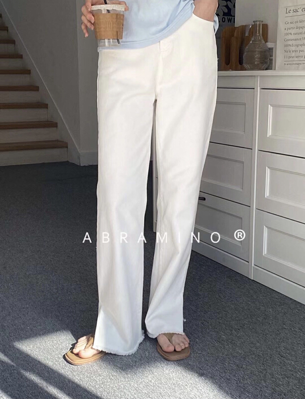 [Abra] split fashion Korean jeans j89197# XJ