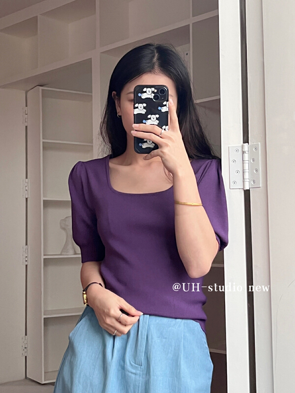 現貨!【UH】韓版後斜槓美背針織衫  7791#  HJY