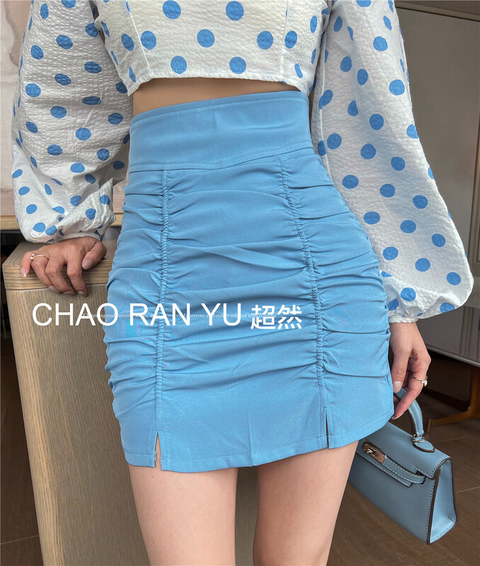初夏上新!【CR】氣質高級感皺褶短款半身裙  6092#  PCZ