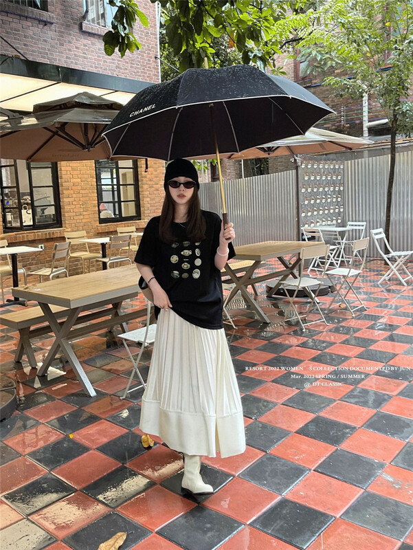 New year in early spring! [DT class] minimalist drape senior pleated skirt 4614# XYJ