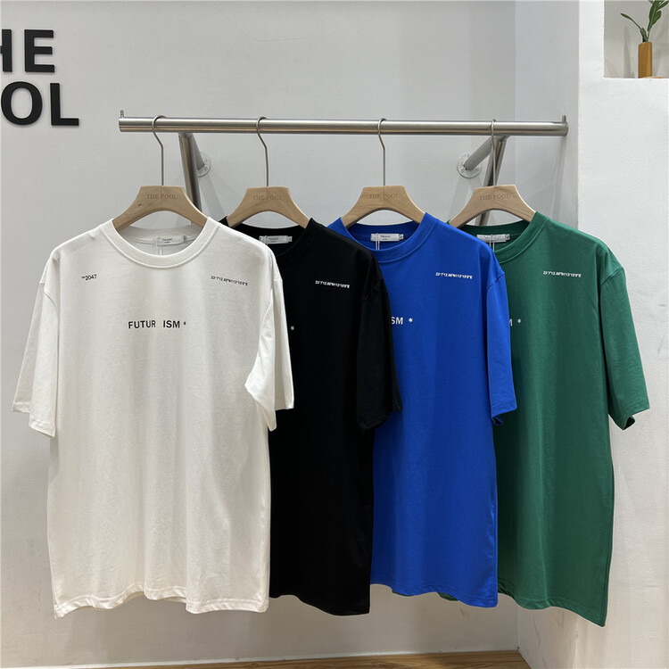 [the pool] crew neck loose letter short sleeve T-shirt 2239# ZZL
