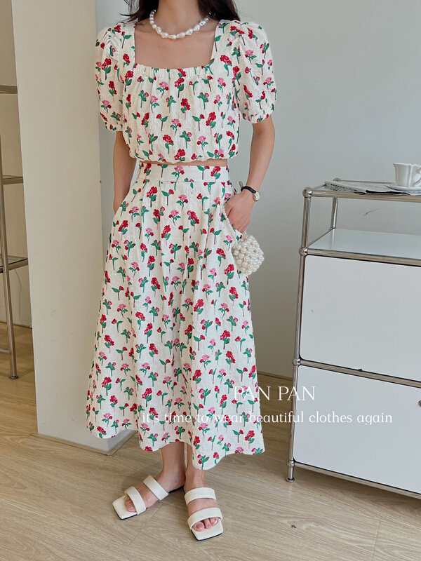 [Panpan] ladies' floral skirt 3301# cqw