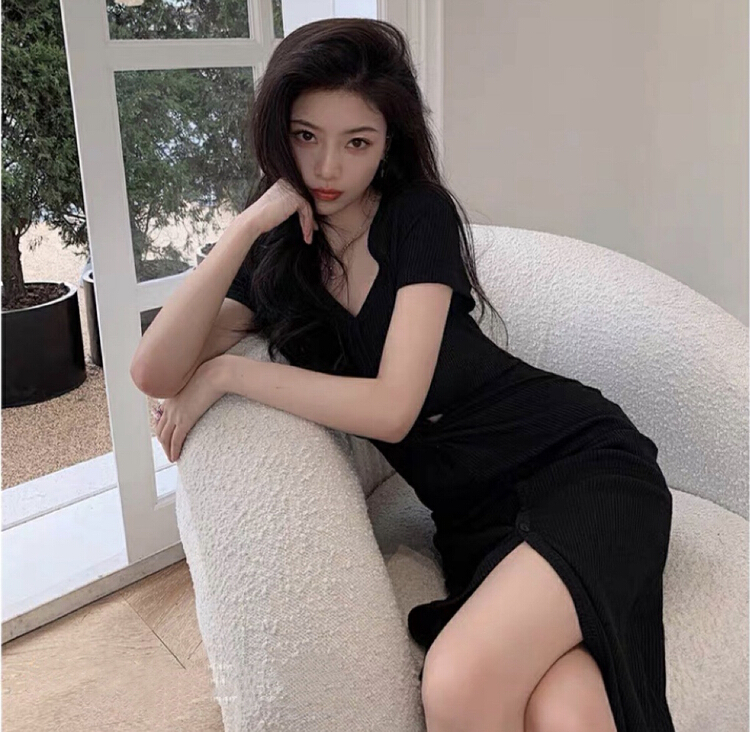 New in early summer! [Hello] Korean solid color Pleated Dress ys-6289# lwy