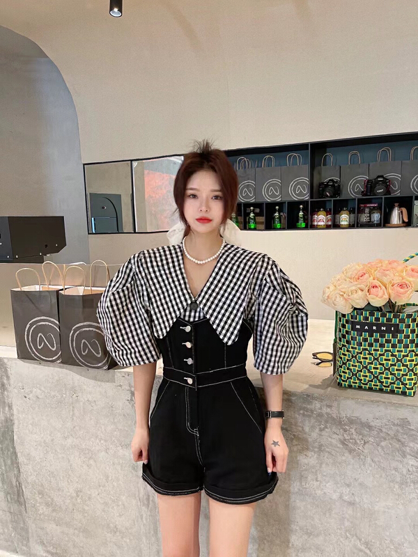 [ruru-clutching] Korean versatile multi button design suspender 2316# WPL