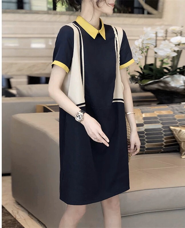 [S.J] aging Pullover straight dress 6867# LSW