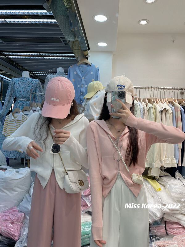 goods in stock! New year in early spring! [Miss Korea] lively, playful and energetic double headed hooded knitted cardigan 6123# HBx