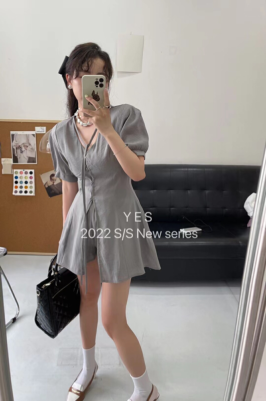 [yes] French gentle celebrity Top + versatile casual pants set 8023# ozq