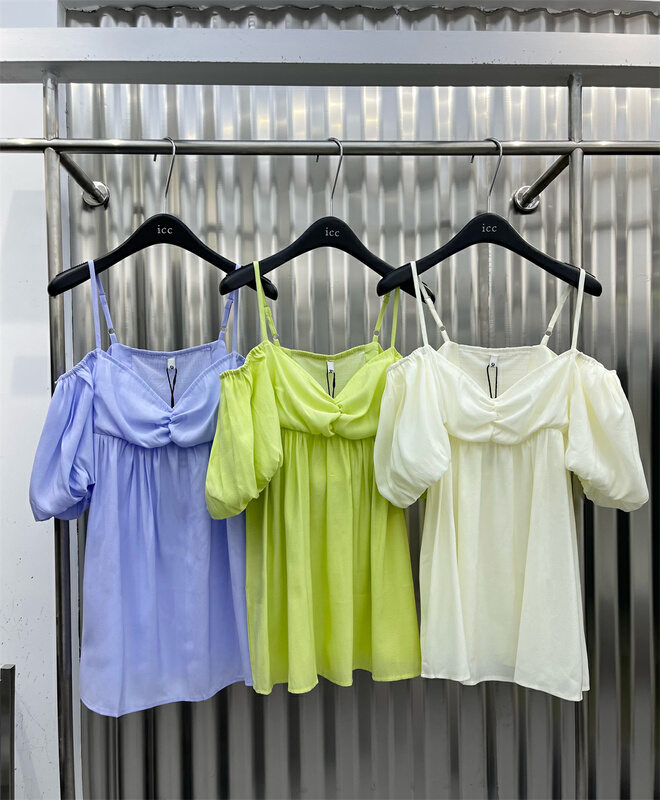 [ICC] niche suspender bubble sleeve shirt 8153# PCZ