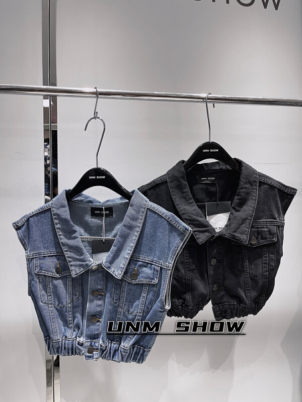 [unm-show] fashionable Vintage denim vest 6038# WTT