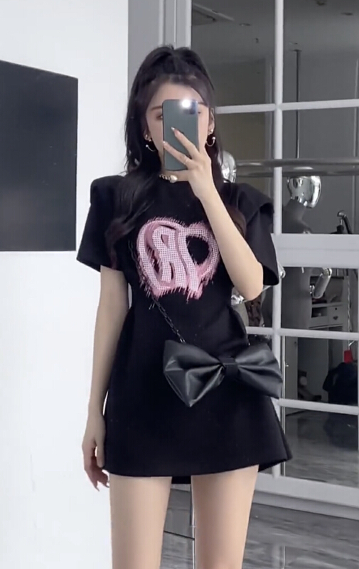 [JH] love pattern waist dress 41669# PCZ