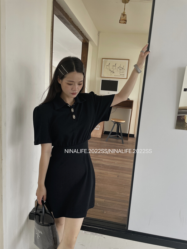 [Nina life] back hollowed out dress 3999# zxl
