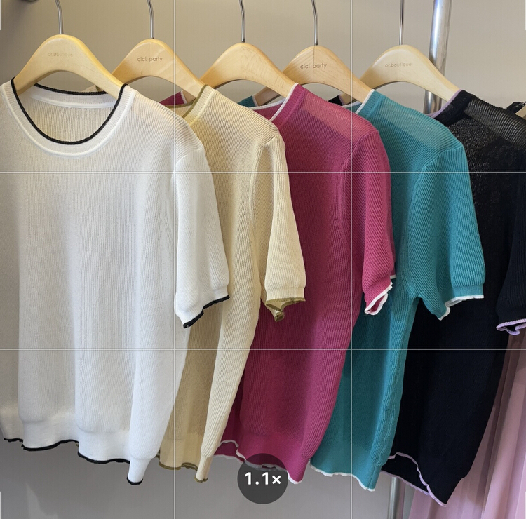 [cepar] crew neck color blocking short sleeve T-shirt 9019# LSW
