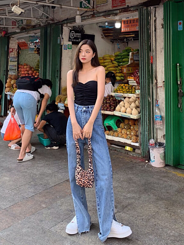 [lsjd] Korean loose wide leg jeans mt1003# WTT