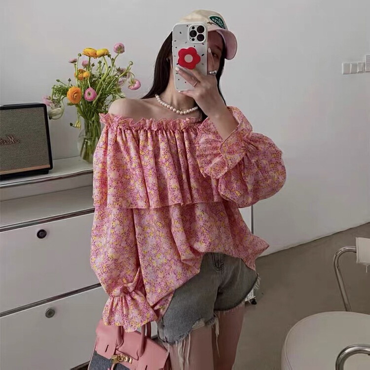 New in early summer! [L.L studio] Korean small floral loose shirt 7397# PCZ