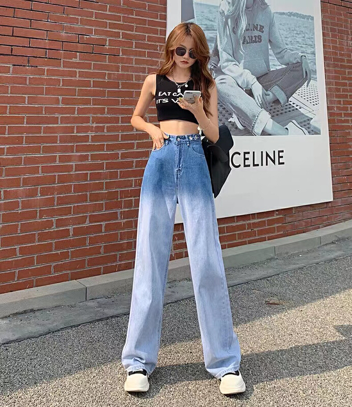[queen] straight style versatile jeans ad19015# ozq