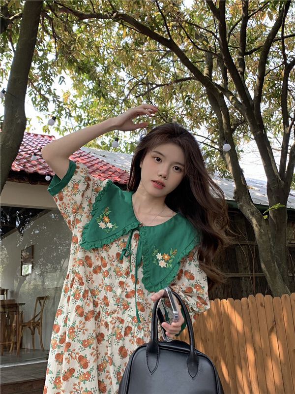 New in early summer! Embroidered lace dress