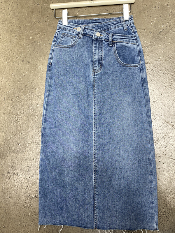 [Dido] Korean versatile split denim skirt 6990# LSW