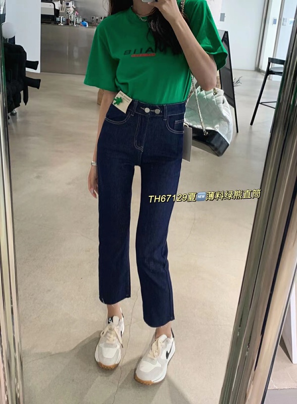 [T.H] violence bear simple elastic straight jeans 67129# LSW
