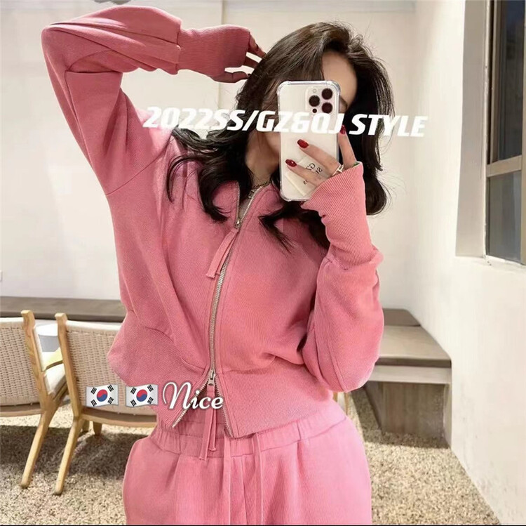 New year in early spring! [nice naisier] fashion Hooded Coat + sports casual pants set ys1-8802# zyh