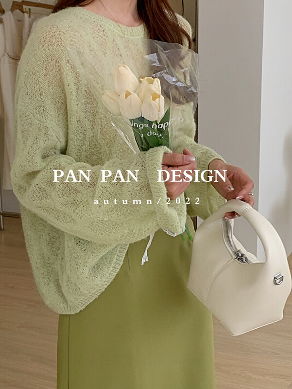 New year in early spring! [Panpan] Lingge hollow out versatile warm sweater 4030-1# cqw