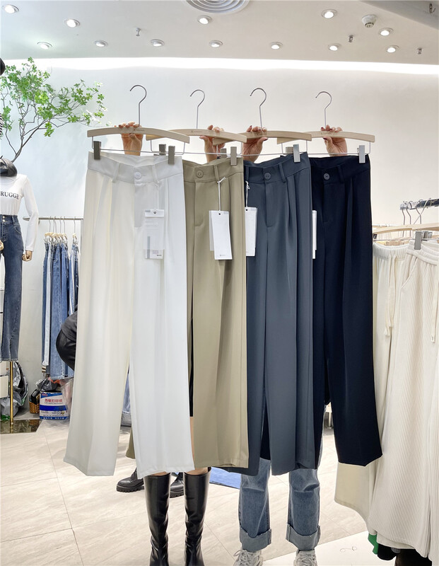 New year in early spring! [iris iriisy] simple and loose retro western style casual pants 5212# LSL