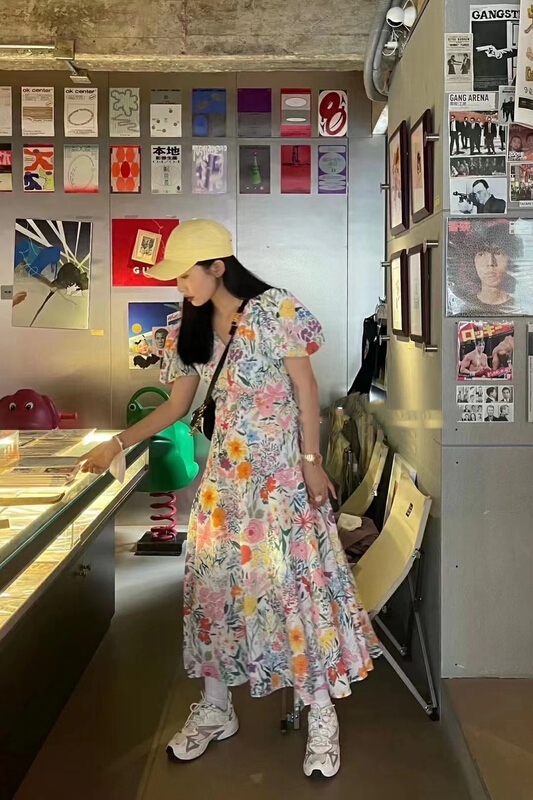 [MI] Korean girls' sweet floral dress 9373# PCZ
