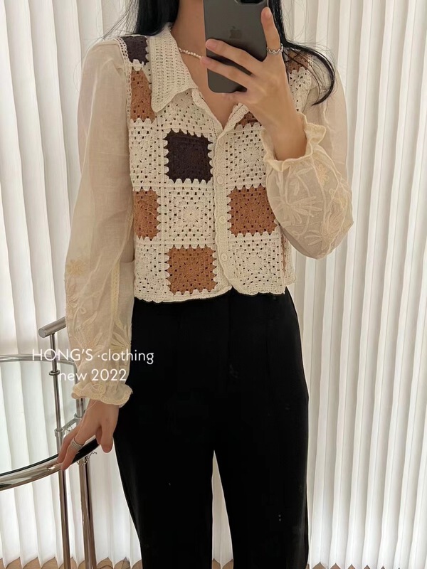 New year in early spring! [Hong's] color blocking fashion Korean shirt ys1-8802# ll