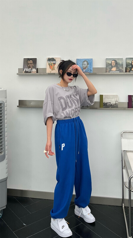 goods in stock! New year in early spring! [INSS] lettered embroidery loose retro casual pants 60859# LSL