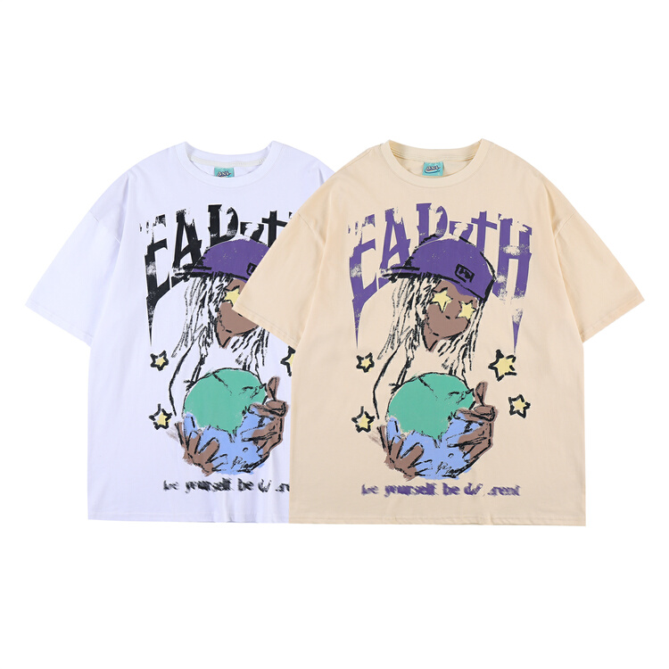 [BNL] men's and women's personalized graffiti printed short sleeve T-shirt 343# ZZL