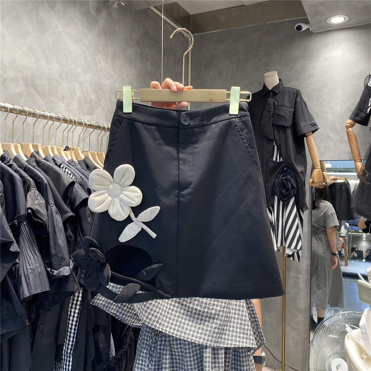 [Z & C] niche design three-dimensional flower skirt (flower can't be disassembled) 3170# LSW